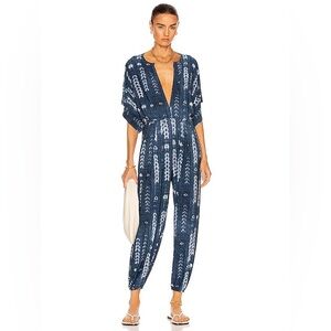 Norma Kamali Blue and White Jumpsuit